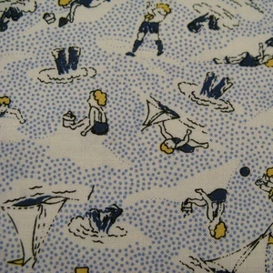 Aunt Grace Through The Year Cotton Fabric August 2003 The Beach 1930s Repro 1 Yd - Picture 1 of 6