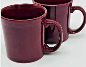 Fiesta Ware HLC 12 oz Java Mug Coffee Cup Cinnabar Fiestaware Set of 2 - Picture 1 of 6