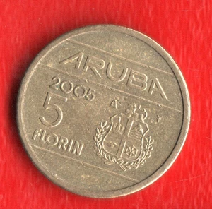 ARUBA 5 FLORIN 2005 - Picture 1 of 2
