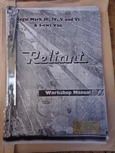 RELIANT REGAL Mk 1111, IV, V und VI & 5 cwt Van 3 Wheeler Werkstatthandbuch - Bild 1 von 14