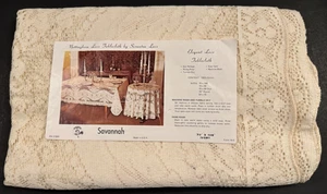Nottingham Lace Tablecloth by Scranton Lace Ivory 70 X108 USA MADE Brand New - Picture 1 of 4