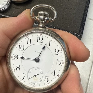 1899 American Waltham Watch Co. 18S 17j Grade: A.T. & Co.  Pocketwatch Runs! - Picture 1 of 5