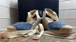 Lauren Ralph Lauren donna paislee stringato-ES-WED taglia 7,5B - Foto 1 di 5