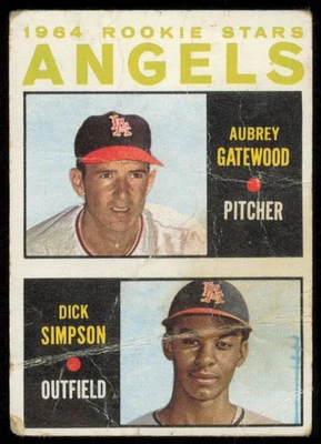1964 TOPPS ANGELS 1964 ROOKIE STARS GATEWOOD/ SIMPSON #127 LOW GRADE - Image 1 of 2