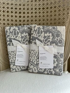 Pottery Barn Lucianna Medallion STANDARD Shams (2) Grey NWT OPEN BOX - Picture 1 of 2