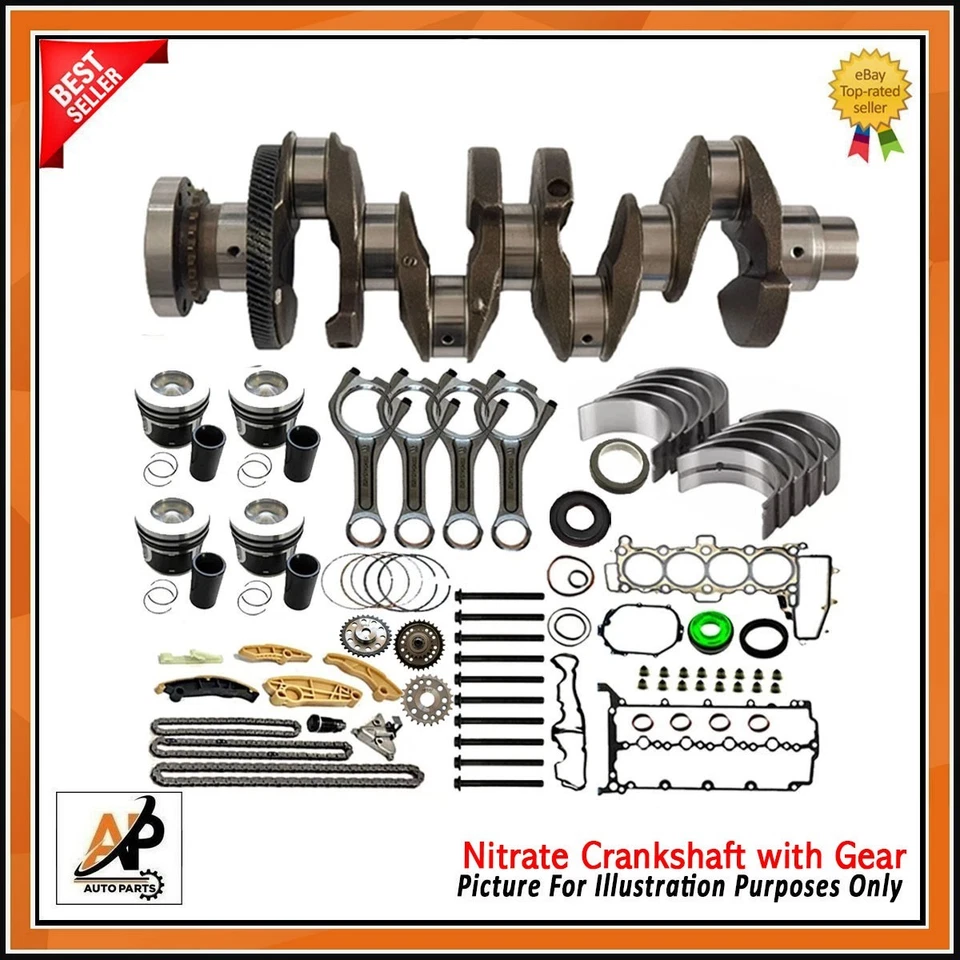 FOR RANGE ROVER 2.0D ENGINE AJ200 204DTD NITRATE CRANKSHAFT + ENGINE REBUILD KIT - Image 1 of 1