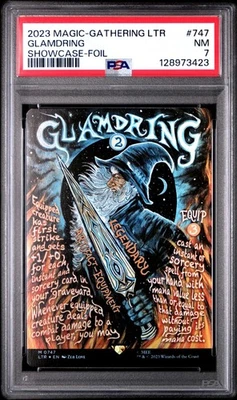 2023 MTG TALES OF MIDDLE-EARTH SHOWCASE #747 GLAMDRING PSA 7 - Image 1 of 2