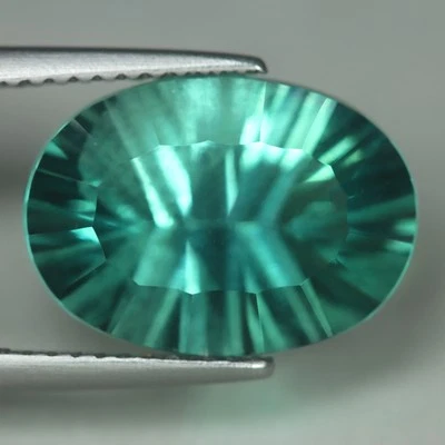 6.07 Cts_Unique Gemstone_100 % Natural Unheated Neon Green Fluorite_Cancave Cut - Image 1 of 3