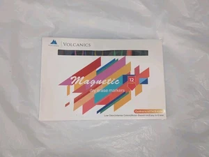 Volcanics magnetische trocken abwischbare Marker mit Radierkappe, feine Spitze 12er-Packung, neu - Bild 1 von 10
