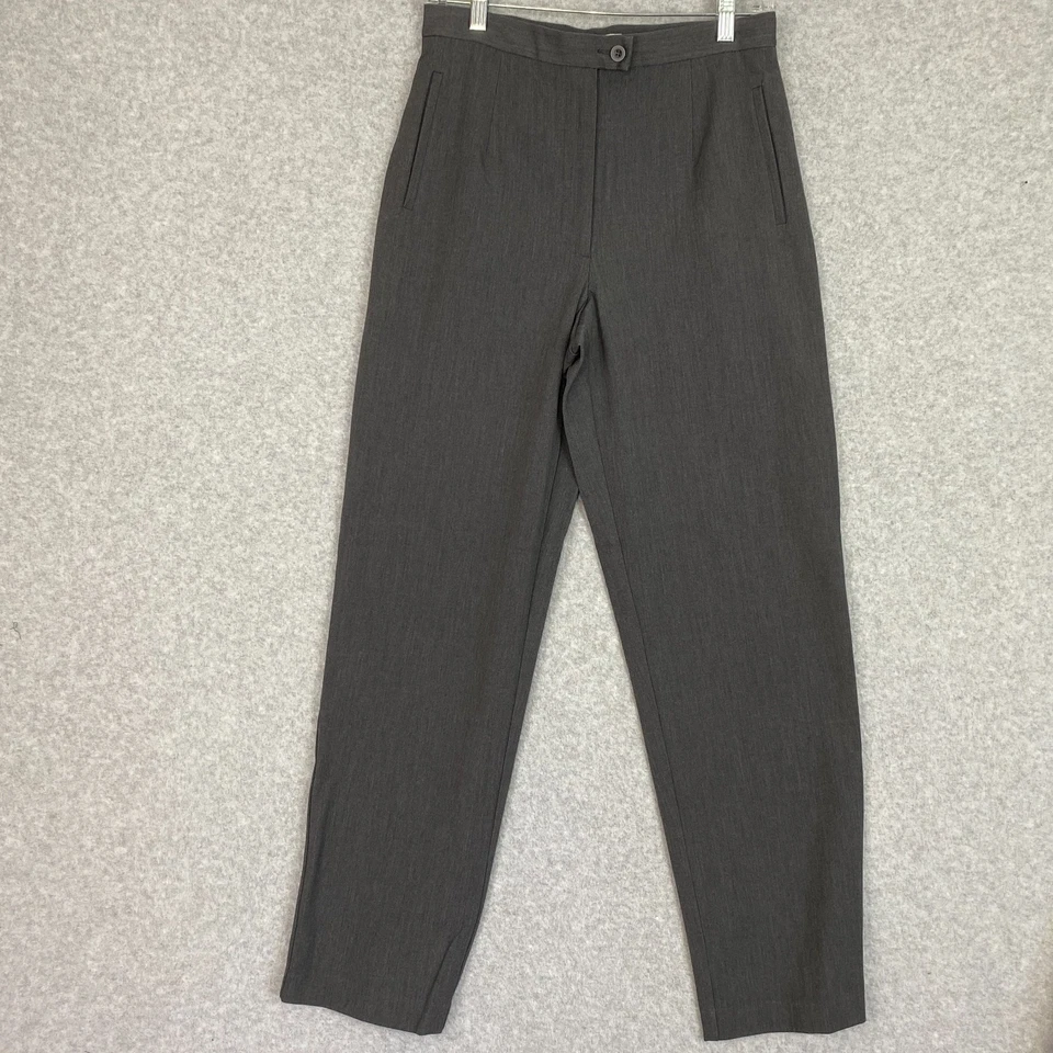 Dressbarn Dress Pants Womens 6 Gray Flat Front Straight High Rise Career - Image 1 of 4