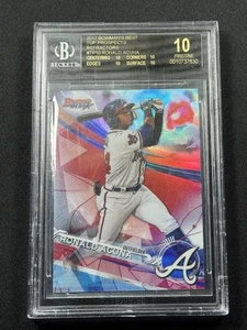 BGS 10 BLACK LABEL 2017 Bowman's Best Ronald Acuña Jr. #TP-10 Refractor - Picture 1 of 2