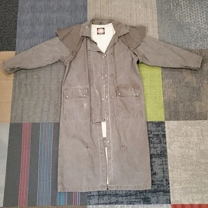 Vintage The Australian Outback Collection Mens M Canvas Trench Coat Duster Brown - Picture 1 of 24