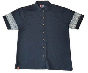 Camisa De Colección Años 90 Chaps Ralph Lauren Para Hombres XL Abotonada Manga Corta Suave Azul - Imagen 1 de 10