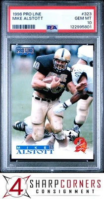 1996 PRO LINE #323 MIKE ALSTOTT RC POP 4 PSA 10 - Image 1 of 3