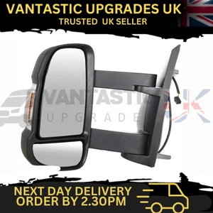FOR FIAT DUCATO, 2006- ON, LONG ARM, HEATED, ELECTRIC FULL DOOR MIRROR, LHS - Picture 1 of 5