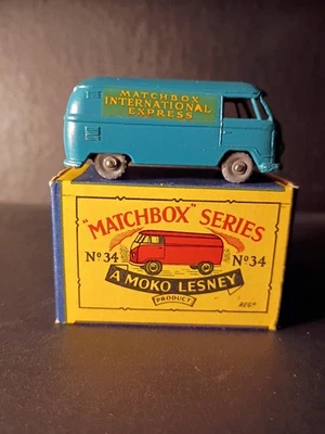Matchbox #34A Volkswagen MicroVan 1957 Small GPW VN/MINT In Crisp Orig B2 Box - Image 1 of 4