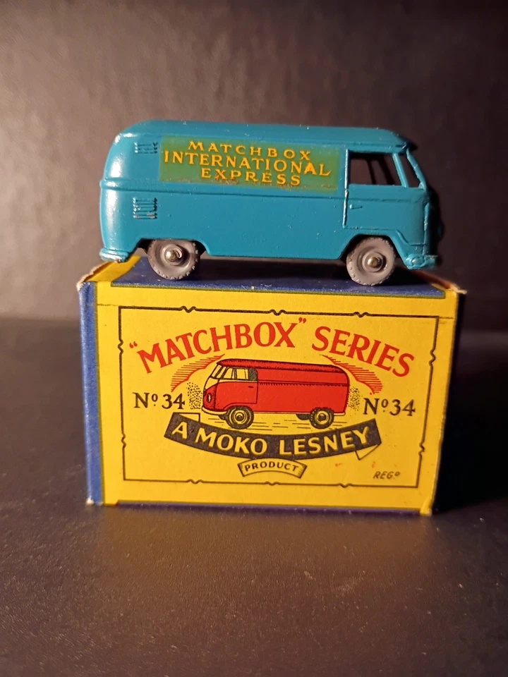 Matchbox #34A Volkswagen MicroVan 1957 Small GPW VN/MINT In Crisp Orig B2 Box - Image 1 of 4
