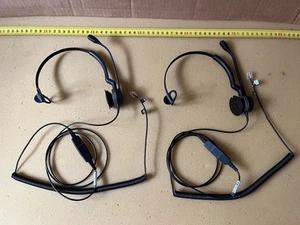 2x Headset Jabra mit Spiralkabel mit Schnelltrennstelle Anschluß 4pol RJ-Stecker - Zdjęcie 1 z 1
