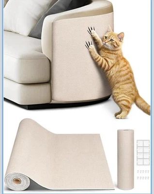 78.7"x15.8"Cat Scratch Mat Trimmable Self-Adhesive Carpet DIY Climb Scratcher - Image 1 of 4