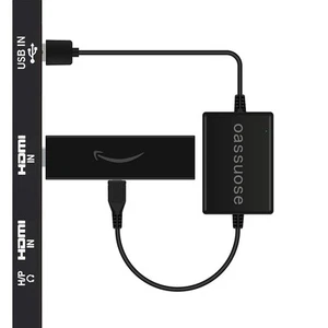 Câble d'alimentation USB Adaptateur pour Fire TV Stick,Alimente les clés TV en streaming directement... - Photo 1/6