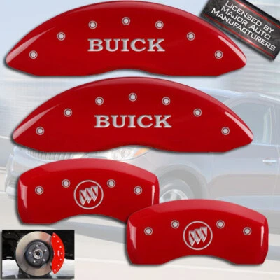 Cubiertas de pinza de disco de freno MGP rojas delanteras + traseras "Buick" Enclave CX CXL 2008-2011 Foto 1 de 4