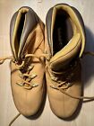 Timberland Boots Size 8 Mens Yellow Leather Lace Up