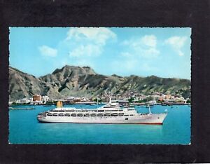 "Canberra" P&O cruise ship steamship at Aden postcard
