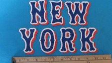 * OFFICIAL RARE NEW YORK METS JERSEY MLB BASEBALL PATCH CREST SET LETTER *
