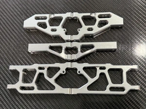 Brazo de brazo en A de suspensión delantera y trasera de aluminio para Arrma Limitless 6S BLX plateado - Imagen 1 de 4