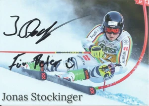 JONAS STOCKINGER (GER) - SKIALPIN; Olympia; Weltmeister; Originalautogramm - Bild 1 von 1