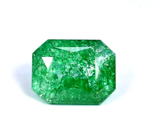 A1 Natural Zambian Green Emerald 24.25 Ct Radiant Cut 17x13 MM Loose Gemstone A+