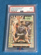 Shaquille O'neal RC Rookie 1992-93 Topps Stadium Club Beam Team #21 PSA 9 Mint