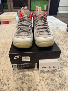 Nike Air Foamposite Pro Premium Pure Platinum Size 10.5 Used - Picture 1 of 5
