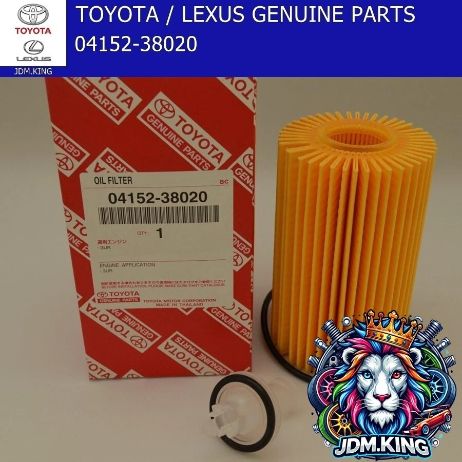 Kit de filtro de aceite genuino Toyota Land Cruiser Sequoia Tundra 04152-38020 OEM JDM Foto 1 de 1