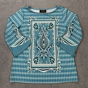 Bob Mackie Wearable Art Shirt Women’s XXS with Geometric Design Mid-Sleeve - Picture 1 of 10