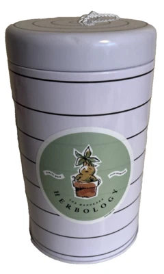 Mandrágora Herbología Metal Rayas Bote Blanco "Siempre usa tus orejeras" OB Foto 1 de 4