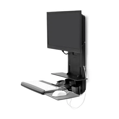 Ergotron 61-080-085 StyleView Sit-Stand Vertical Lift Wall Mount System