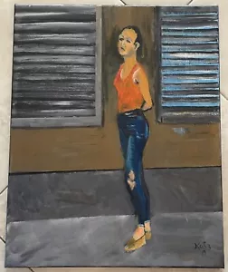 Attitude By B. Katz- Original Acrylic On Canvas Unframed - 2019- 20x16 - Picture 1 of 9