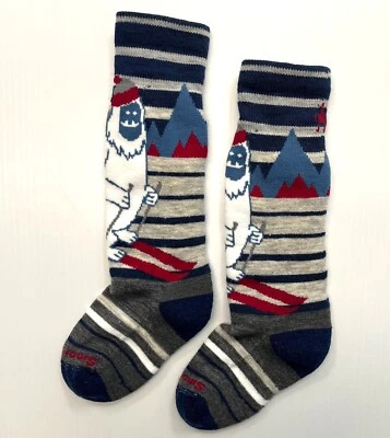 Calcetines SMARTWOOL para niños deportes de invierno patrón Yeti cojín completo OTC AZUL ALPINO Foto 1 de 3