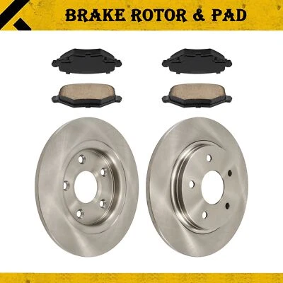 Rotores y pastillas de freno traseros lisos para Chrysler Town & Country 2012-2016 53050+D1719 Foto 1 de 4