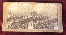 1902 Stereo View King Edward & Queen In State Coach Westminster Abbey England