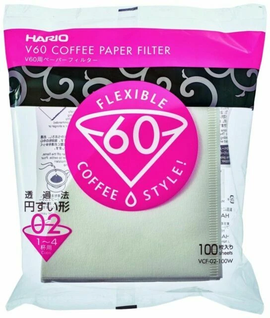 "Hario 02 100 Count Coffee Paper Filter, White"
