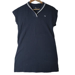 Fred Perry Navy Blue White Trim Polo Dress - Size UK 10 Short - Picture 1 of 12