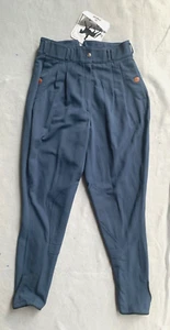 Pikeur dark blue high waist pleated knee patch breeches-30L-NWT - Picture 1 of 4