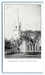 Congregational Church Topsfield MA Massachusetts UDB Postcard G14 - Picture 1 of 2