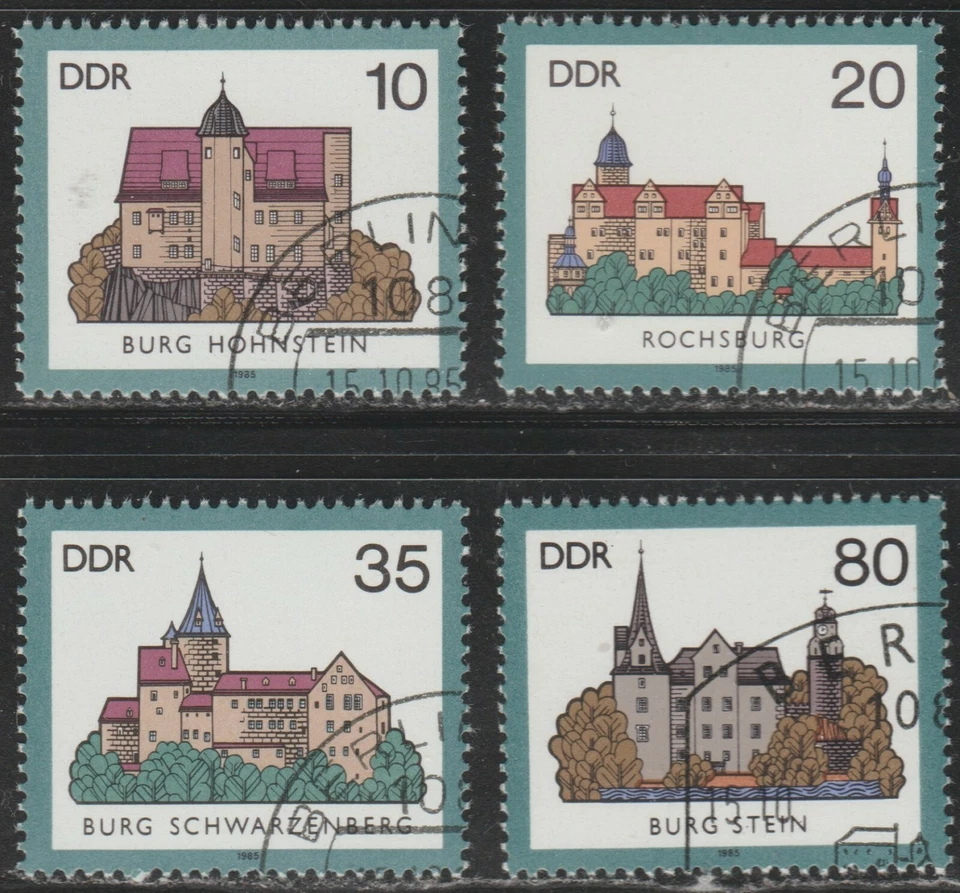 DDR 1985 SC# 2504 - 2507 - Castles Type of 1984  - Used Lot # 222 - Image 1 of 1