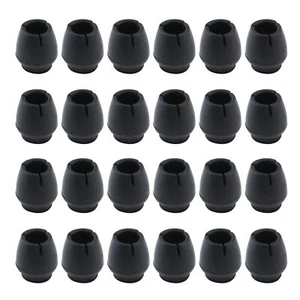 24PCS Black Silicone Furniture Pads with Felt Non-Slip Floor Protectors - Picture 1 of 4
