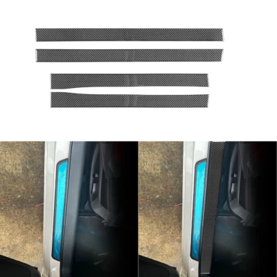 Real Carbon Fiber Inner Door Sill Strip Trim For 14-20 Infiniti Q50 - Imagem 1 de 4