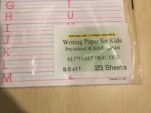 Writing Paper for Kids - ALPHABET PRACTICE - 11X 8.5 in, 20 lb, 25 sheets - Picture 1 of 3