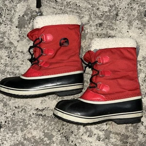 Sorel Women’s Size 7 Yoot Pac Nylon Snow Boots NY1879-675 Red - Picture 1 of 8